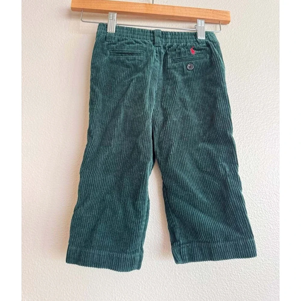 Polo Ralph Lauren Hunter Green Corduroy Wide Leg Pants Old Money Coastal Boys 5